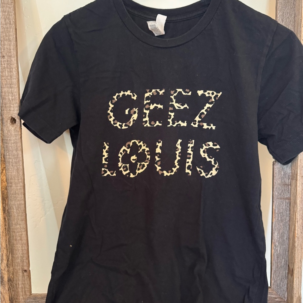 Bella Canvas Black Tee with Leopard Print